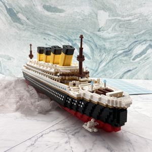 Titanic Cruise Love Ship Ship Plastic Model Set 3D -модели строительные блоки для девочек подарок наборы Micro Bricks Toys Сборка лодки взрослые