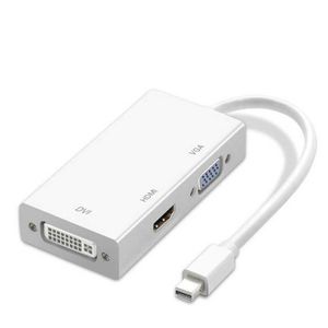 Mini Displayport с HDMI-совместимым VGA DVI Адаптер 3IN1 Thunderbolt Turnerter Cable для Surface Pro 4