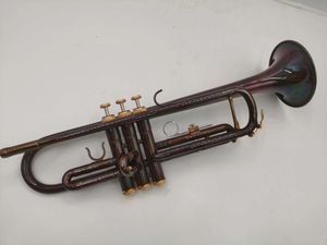 BB kornet trompet koyu kahverengi gövde benzersiz antika bakır simülasyon yüzeyi kasa ücretsiz gönderim