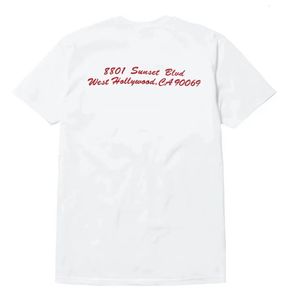Мода повседневное лето La Limited Мужская футболка с печатью писем с вырезом.