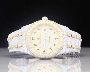 2023 New Moissanite Diamond Watch Luxury Popular di qualità Diamond Mens Watch Gold Pelted Hip Hop a ghiaccio Watchmaz4