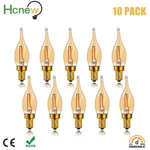 HC LED Filament Gece Lambası C22TG 0.5W E14 Candelabra Base Amber Glow Mum Lambalar 4W Akkor Değiştirme