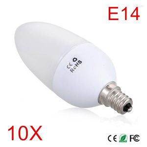 10pcs Yüksek kaliteli LED Mum Ampul E14 5W AC220V 240V Plastik Lamba Sıcak Beyaz/Soğuk Beyaz Kapalı Aydınlatma