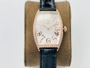 Элегантные модные женские часы бочкообразной формы, более подходящие для запястья, с бриллиантовой мозаикой, водонепроницаемый дизайн
