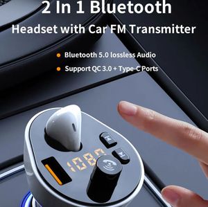 QC3.0 Craig Mp3 Player G57 PD Hearset Car Charger Aux Aux Privacy Protection Bluetooth 5.0 Беспроводной FM -передатчик автомобиль MP3 -плеер с наушниками