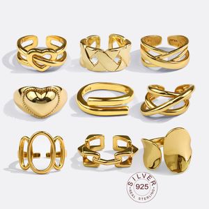 Серебряные кольца стерлингов для женщин открытые винтажные свадебные модные украшения Большое регулируемое антикварное кольцо Anillos
