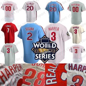 2023 Baseball Jersey Mens Womens youth Bryce Harpe Trea Turner Rhys Hoskins Philadelphia JT Realmuto Phillies Schwarber Kyle Schwarber Top Stitched jerseys