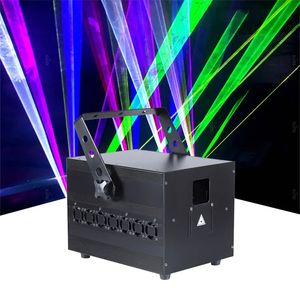 Profesyonel Ses Lazer Aydınlatma 10W RGB DMX Animasyon Lazer Işık 3D aşamalı efekt Lazer Işık Projektör