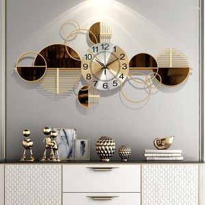 Wall Clocks Modern Art Clock Fashion Creative Luxury American Living Room Large Reloj De Pared Watches Home Decor 60wc