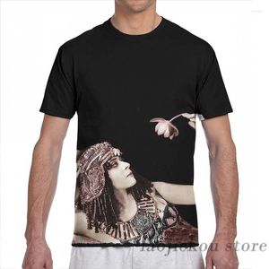 Erkek Tişörtleri Theda Bara Kleopatra Çiçek Erkekleri Tişört Kadınlar Baskı Moda Kız Gömlek Boy Tees Tees Kısa Kollu Tshirts