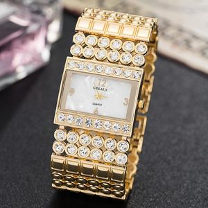Bilek saatleri mizaç bayanlar Avrupa ve Amerika kaplamalı elmas kabuk alaşım geniş bant moda dekoratif bilezik izleme karmaşawatch