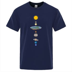 Мужские футболки Космическая солнечная система с принтом планет Мужская футболка Негабаритная свободная одежда Футболки с обычными рукавами Мужская модная повседневная футболка 230303