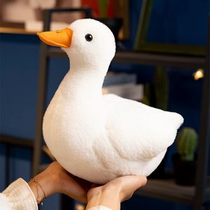 25cm Kawaii lebensechte Call Duck Plüschtier Realistische süße weiße Enten Stofftier Spielzeug Geschenke für Kinder Haustiere Simulation Ente Geschenke LA544