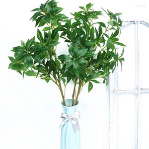 Dekorative Blumen, künstlicher Pflanzenzweig, 95 cm langer Stiel, grüne Zweige, gefälschter japanischer Andromeda-Kunststoffstrauch für Zuhause, Büro, Geschäft