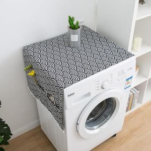 Yastık buzdolabı tozu geçirmez kapak Modern minimalist çamaşır makinesi depolama cep torbası damlası