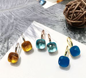 Ear Cuff Classic Water Droplets Candies Style Earrings 22 Kinds of Color Crystal Drop Earring For Women Fashion JewelryDJ1119 230306