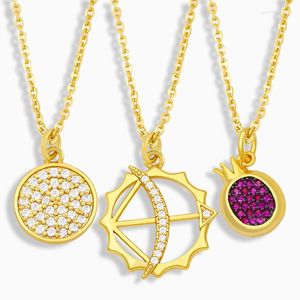 Подвесные ожерелья Flola Скута -хлайт Купидон Колье для женщин для женщин с золотой.