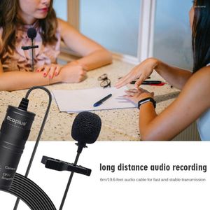 Mikrofonlar kamera cep telefonu yaka mikrofon seti canlı akış 3 5mm klipsli mikrofon kiti ses kaydedici ses kayıt cihazı