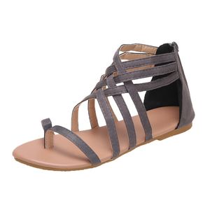 Bayan Sandalet yaz Çapraz kayış Sandla Flats Ayakkabı Bayanlar Için Avrupa Roma Tarzı Sandalias Y200405