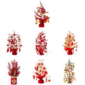 Dekoratif Çiçekler Yıllık Fortune Ağaç Süslemesi Yaratıcı 2023 Çin tarzı para Adornm