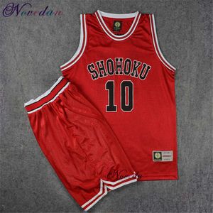 Аниме костюмы Slamdunk Jersey Shohoku Школьная баскетбольная команда Kaede Rukawa Hanamichi Sakuragi Рубашка спортивная одежда в форме аниме косплей Come Z0301