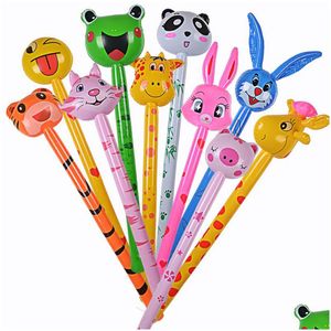 Balloon 120Cm Cartoon Inflatable Animal Long Hammer No Wounding Kids Giraffe Stick Toy Baby Children Toys Random Style Drop Delivery Dhdxc