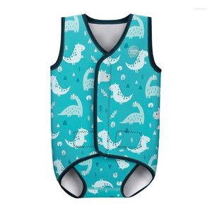 Kadın Mayo Bebek Sarma Wetsuit 3mm Neopren Bebek Yüzme Garsaları Mayo Toddler Termal ile Mutlu Nappy Plaj Sörf Yemeği