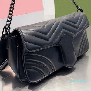 Moda kadın çanta zinciri omuz çantası v şerit klasik logo tasarım çanta 95959