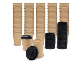 Пользовательские отпечатанные одноразовые чашки PE Cated Craft Double Winl Paper Cup для горячих поставки вечеринок