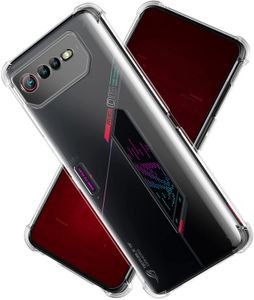 Asus rog telefon 6 Clear Tpu Dört Köşe Koruyucu Kapak Yumuşak TPU İnce Şeffaf Kılıf Rog 6D Ultimate 5s 3 2 6d Zenfone 9 8 Flip 7 7pro