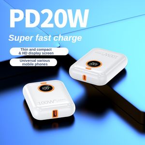 100W Güç Bankaları Süper Hızlı Şarj PD 20W 20000 MAH Dizüstü Bilgisayar Powerbank Taşınabilir Harici Pil Şarj Cihazı İPhone Xiaomi Huawei