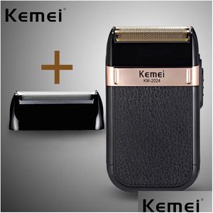 Электрические бритвы Komei new Shaver net utmable usb заряженная поршня бинокара золота и нож Sier KM2024 Доставка капли Health Bea Dhfcw