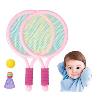 Tenis Raketleri Çocuk Badminton Tenis Raket Başlangıç ​​Eğitimi Açık Plaj Tenis Anaokulu Bebek Ebeveyn Çocuk Etkileşimli Oyuncaklar 230307