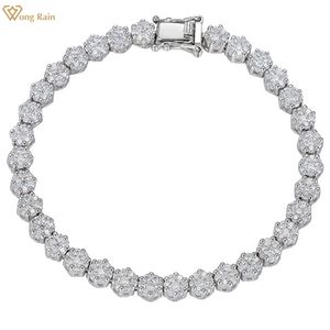 Charm Bracelets Wong Yağmur Moda 100% 925 STERLING Gümüş Kadınlar İçin Taş Bileklik Oluşturuldu Fine Takı Hediyesi Toptan 230306