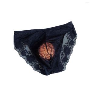 UNDUTTS Moda Erkekler Kılavuzu Seksi Dantel İç Çamaşır Çantası Konforlu Mesh Temptation Thong Boxer Kısa Külot
