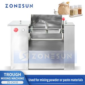 Zonesun Endüstriyel Ekipman 10L Toz Mikser Un Tahılları Paslanmaz Çelik Macun Blender Evi Karıştırma Makinesi Üretim için Ön Arıtma ZS-CH10