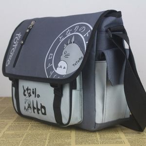 Akşam çantaları anime karikatür Tokyo Totoro Ope Parça Kılıç Art Online Baskılı Tuval Crossbody Omuz Messenger Çantası Schoolbag 230308