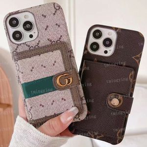 Designer Classic Wallet Leder Handyhüllen für iPhone 15 Pro Max 14 13 12 11 L Modemarke Briefdruck Rückseite Hülle Kartenhalter Tasche Geldbörse Luxus Shell