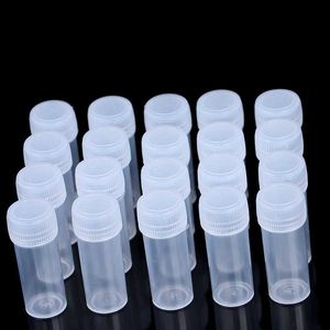 Depolama şişeleri kavanozlar 20pcs 5ml plastik şişe örnek jar 5g küçük varil şişeleri ilaç hapı sıvı toz kapsül depolama kabı paketleme şişeleri j230301