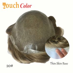 Men's Children's Wigs Male Wig Natural Hair Prosthesis 0.03-0.04mm Men Toupee Human Hair 100% Density Men Wig Replacement Systems Skin Base Hairpiece 230307