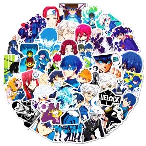 50 Adet manga mavi kilit sticker Isagi Yoichi Graffiti Çocuk Oyuncak Kaykay araba Motosiklet Bisiklet Sticker Çıkartmaları Toptan