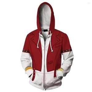 Erkek Hoodies Final Fantasy VII Remake Tifa Lockhart Cosplay Yetişkin Polyester Kapüşonlu Zip-Up Sweatshirt Uzun Kollu Ceket