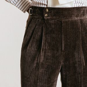 Erkek pantolon yüksek kaliteli kadife pantolon erkekler için bel ofis elbisesi pantolon İtalyan busines alon para hombres 3 renk 230307