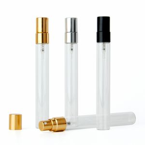 100pcs/lot 10ml Parfüm Şişesi Cam Taşınabilir Parfüme Şişesi Doldurulabilir Atomizer Şişeler Örnek Konteyner