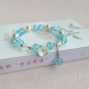 CHARM BRACELETS KORE VERSİYESİ KIZ BRASELET VERGİ Güzel Patlayıcı Kristal Floret El İpi Kadınlar için Net Kırmızı Süsler Mevcut