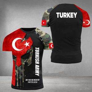 NF7U 2023 Yeni Erkek ve Kadınlar F1 Takım T-Shirt S Türk Ordusu Emektar Asker Kafatası Baskı Yaz Kazak Boyun Kısa Kollu Büyük Boy Giyim Camisa 8CBW