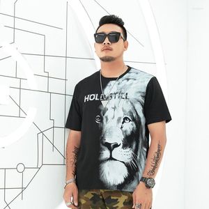 Erkek Tişörtleri Punk Style High Street Erkekler 3D Hayvan Lion Baskı Tshirt Harajuku Gündelik Karikatür Unisex Giysileri Yaz Kişilik Hip Hop Üstü