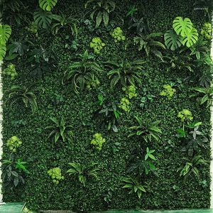 Декоративные цветы 40x60 см. Искусственная зеленая трава растения настенная коробочка для свадебного внутреннего открытого сада