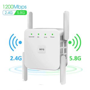 Yönlendiriciler Kablosuz WiFi Tekrarlayıcı Genişletici 2.4G/ 5G Wi-Fi Booster 300/ 1200Mbps Amplifikatör Büyük Yönlendirici Aralık Tekrarlayıcı AC Ultraboost J230309