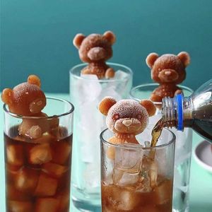 Bear-Shaped Silicone Ice Cube Tray - Chocolate Candy Mold for Whiskey, Coffee, Milk Tea - Flexible Cake Mould, BPA-Free